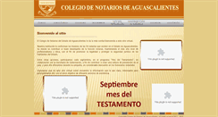 Desktop Screenshot of colegionotariosaguascalientes.com