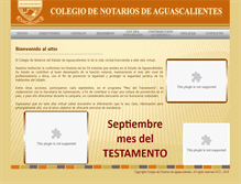 Tablet Screenshot of colegionotariosaguascalientes.com
